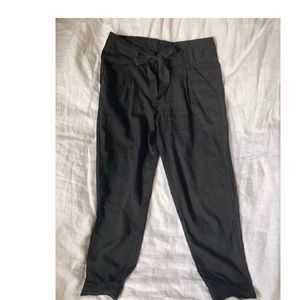 FREE PEOPLE- Linen Paper Bag Pants